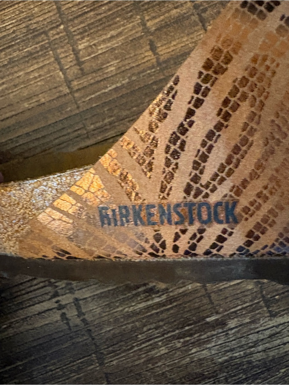 Birkenstock Arizona Sandals Women 38 US 7 Zebra Pecan Metallic Animal Print - Picture 6 of 10